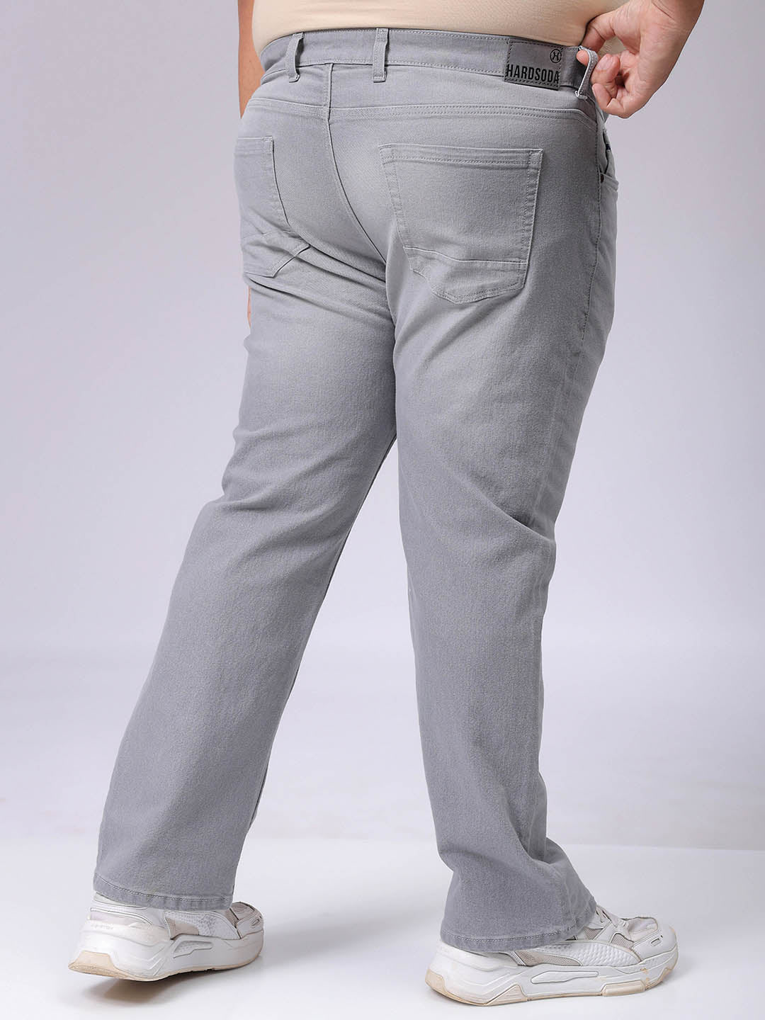 Men's Plus Size Bootcut Solid Jeans