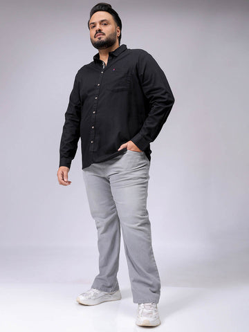 Men's Plus Size Bootcut Solid Jeans