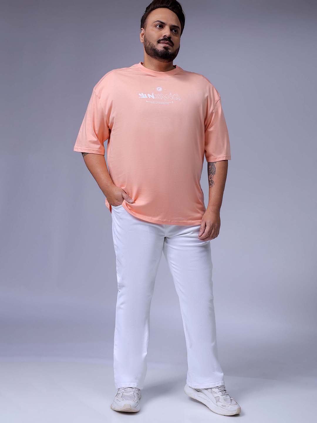 Men's White Bootcut Fit Casual Jeans