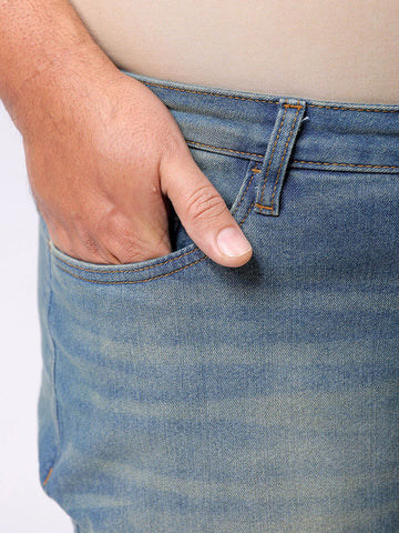 Men's Blue Carrot Fit Casual Jeans