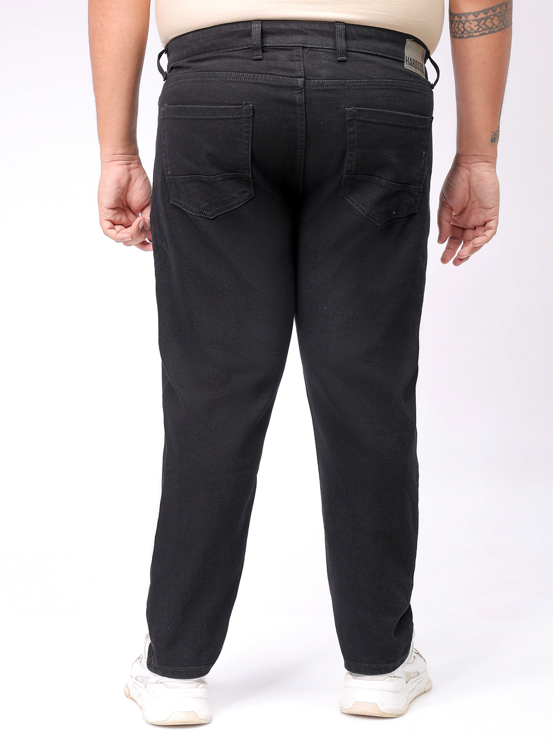 Men's Black Carrot Fit Casual Jeans
