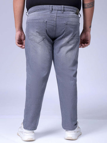 Men's Grey Carrot Fit Casual Jeans
