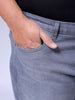 Men's Grey Carrot Fit Casual Jeans