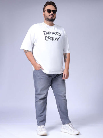 Men's Grey Carrot Fit Casual Jeans
