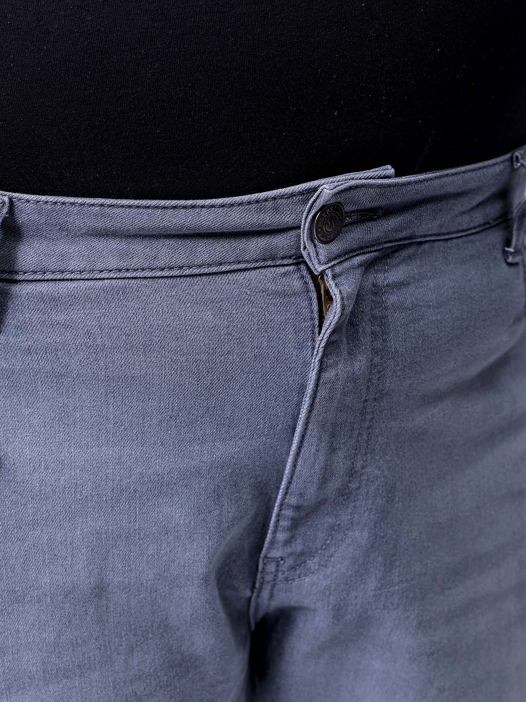Men's Grey Relaxed Fit Casual Jeans