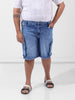 Men's Blue Relaxed Fit Casual Shorts