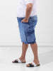 Men's Blue Relaxed Fit Casual Shorts