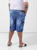 Men's Blue Relaxed Fit Casual Shorts
