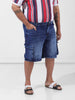 Men's Blue Relaxed Fit Casual Shorts