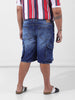 Men's Blue Relaxed Fit Casual Shorts