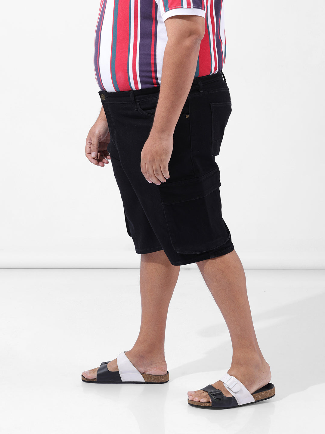 Men's Black Relaxed Fit Casual Shorts