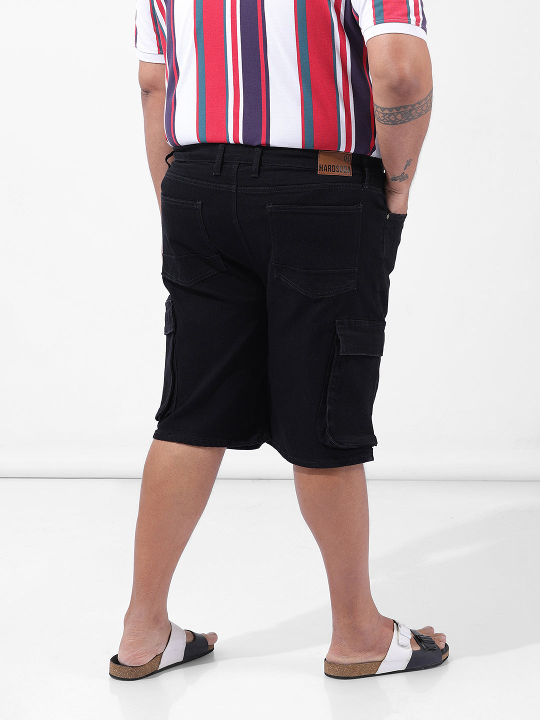 Men's Black Relaxed Fit Casual Shorts