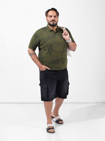 Men's Black Relaxed Fit Casual Shorts