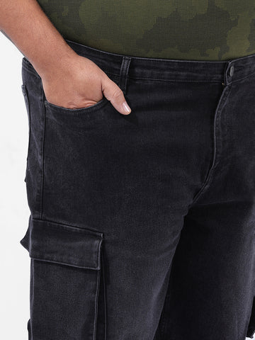 Men's Black Relaxed Fit Casual Shorts