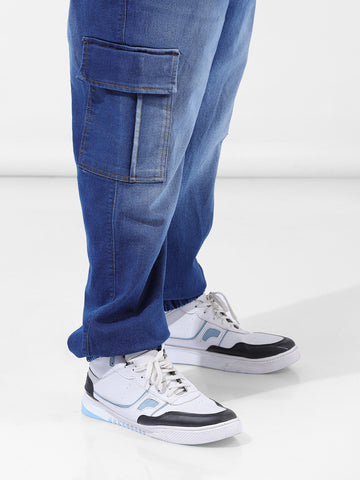 Men's Blue Regular Fit Casual Jeans