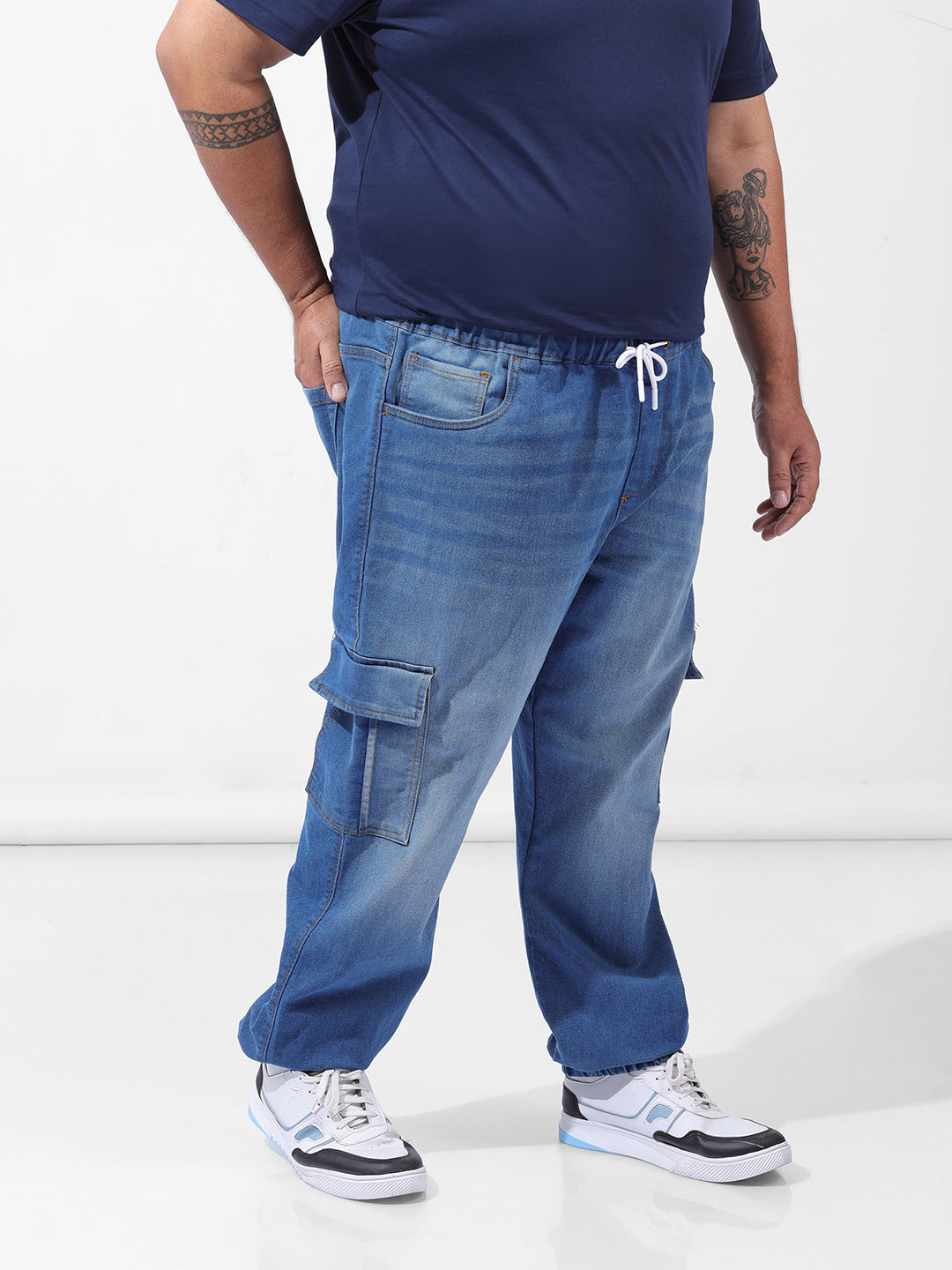 Men's Blue Regular Fit Casual Jeans