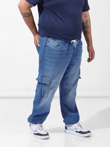 Men's Blue Regular Fit Casual Jeans