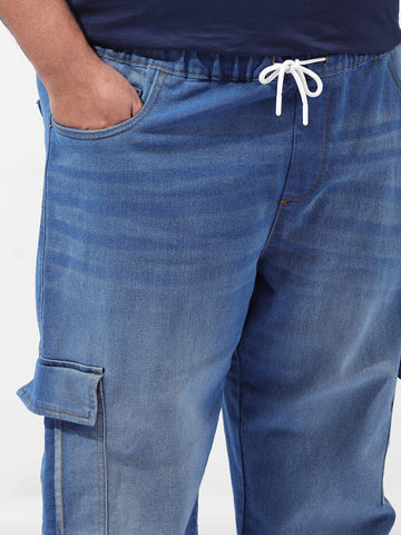 Men's Blue Regular Fit Casual Jeans
