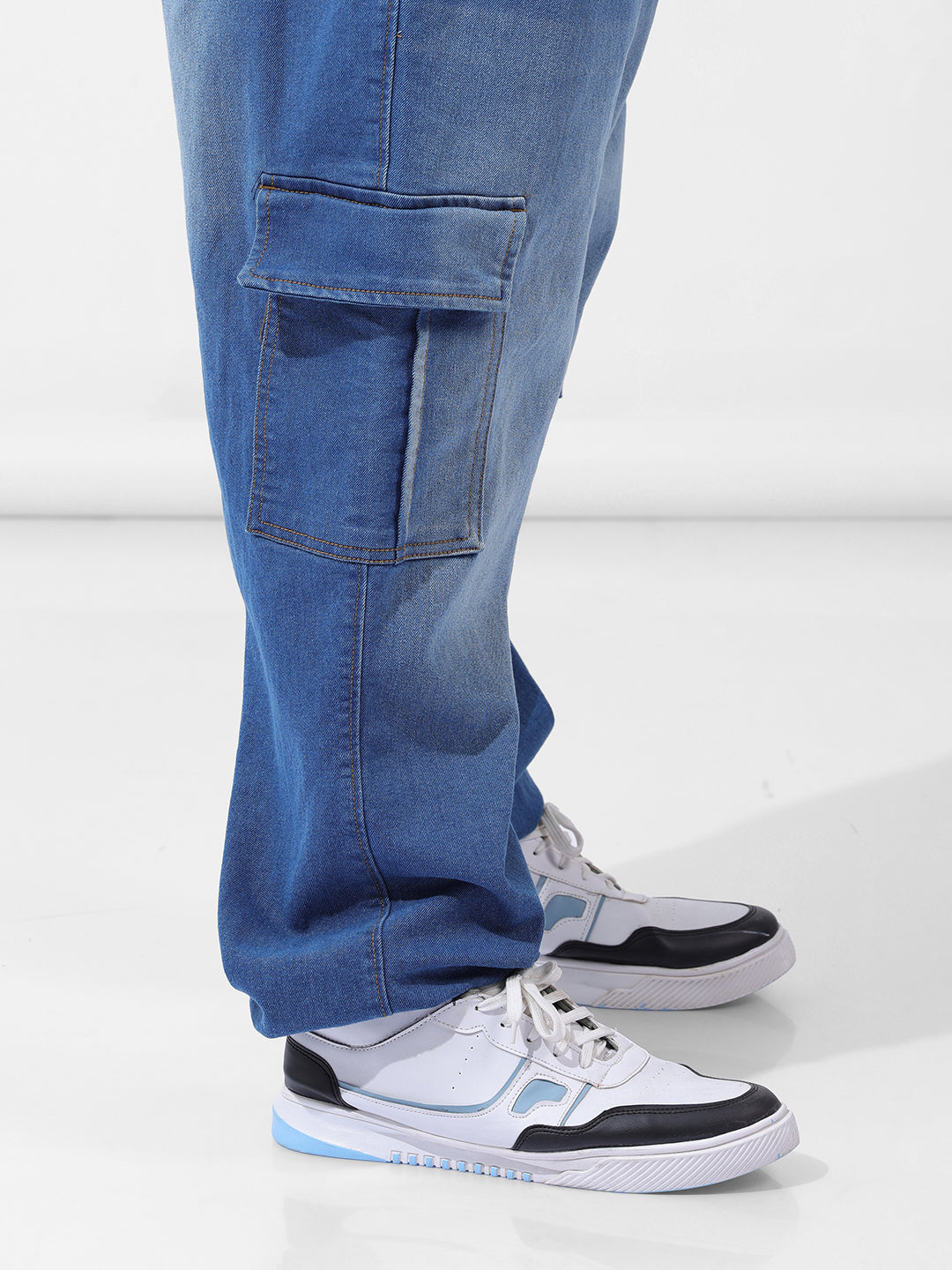 Men's Blue Regular Fit Casual Jeans