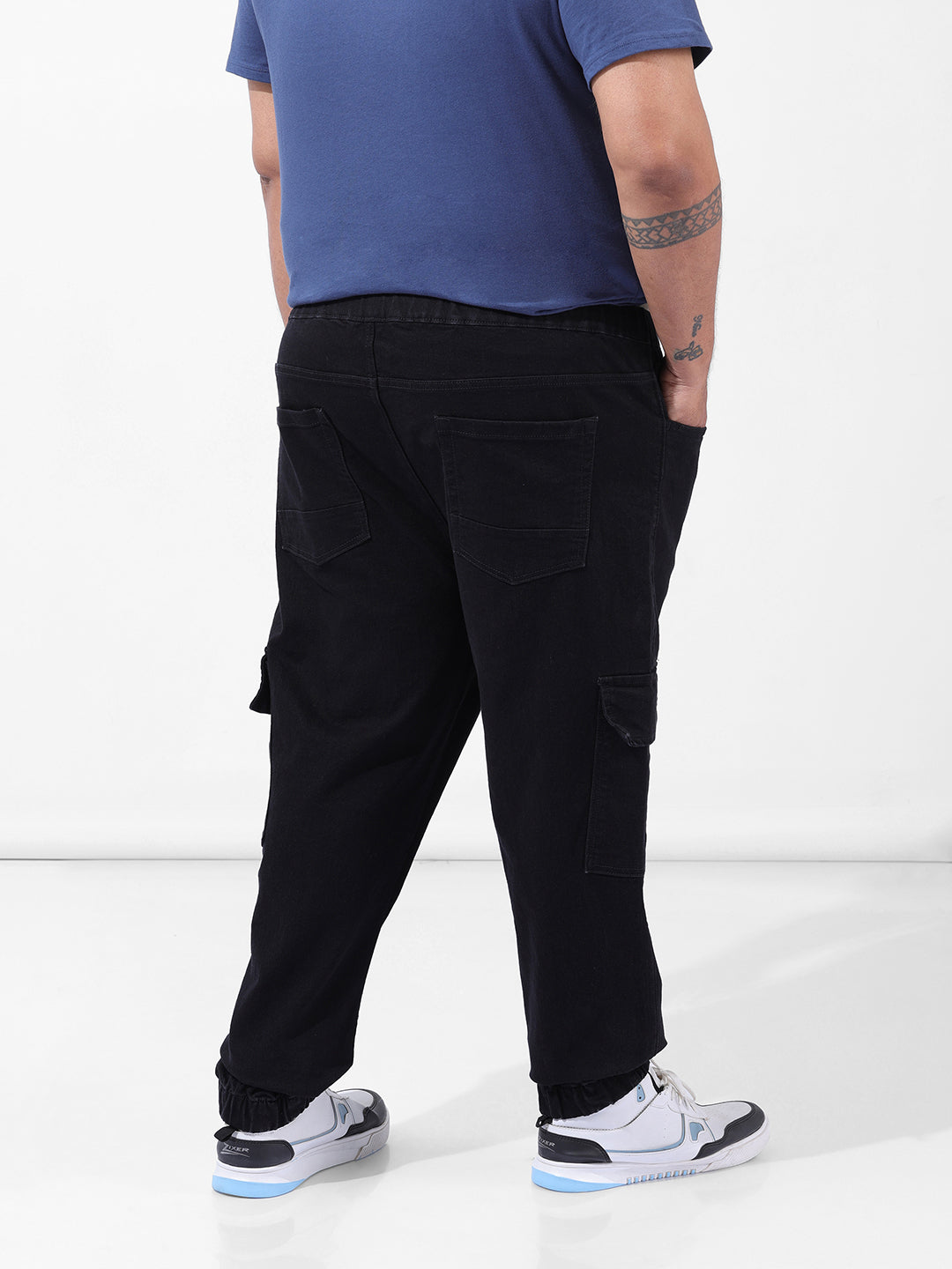 Men's Black Regular Fit Casual Jeans