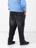 Men's Grey Regular Fit Casual Jeans