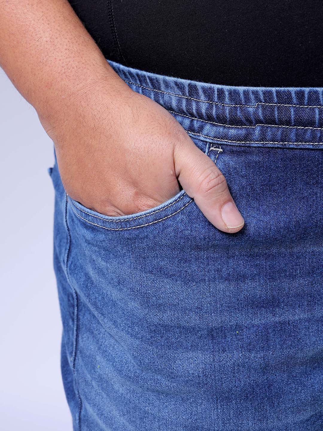 Men's Blue Slim Fit Casual Jeans