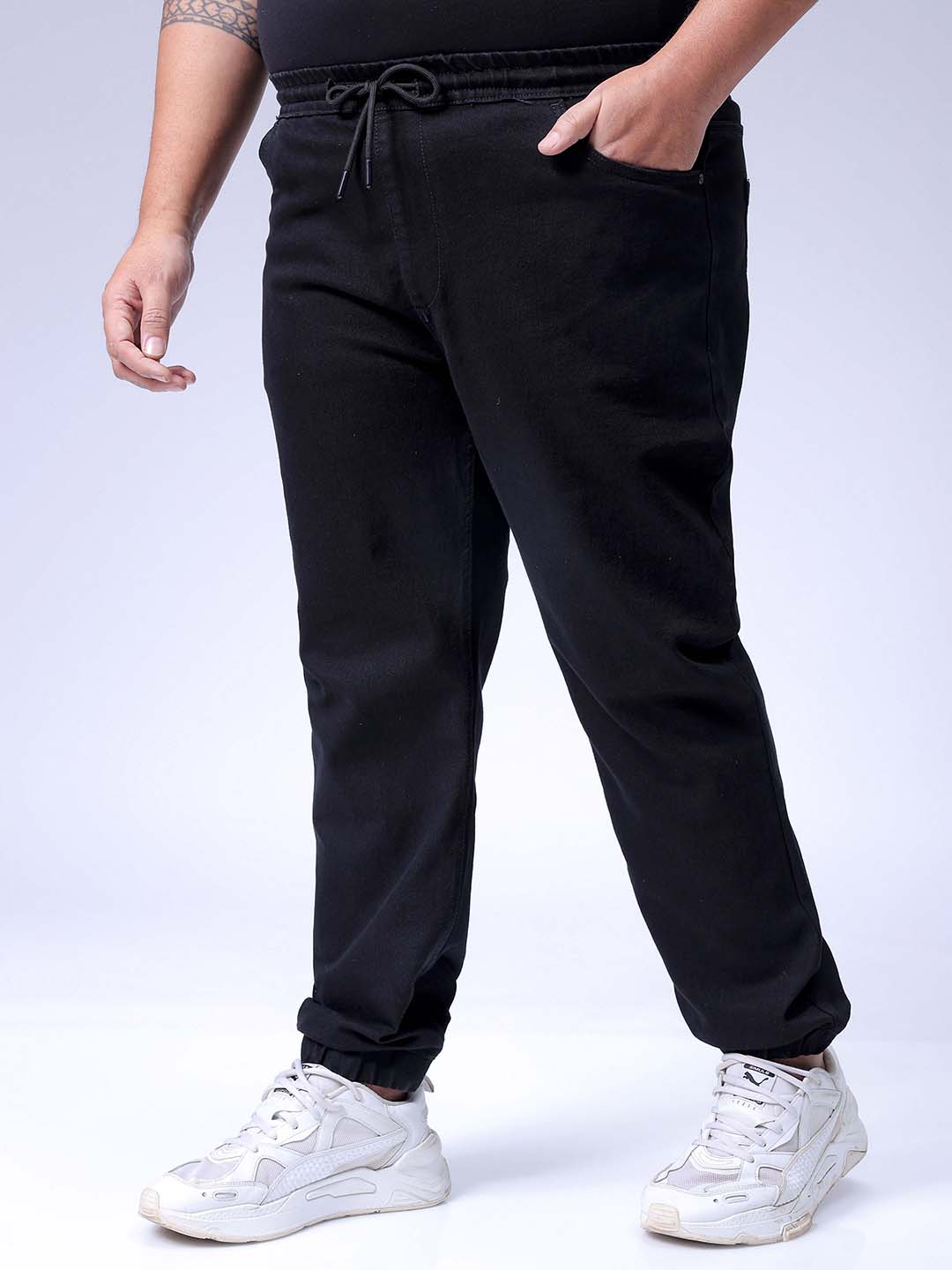 Men's Black Slim Fit Casual Jeans