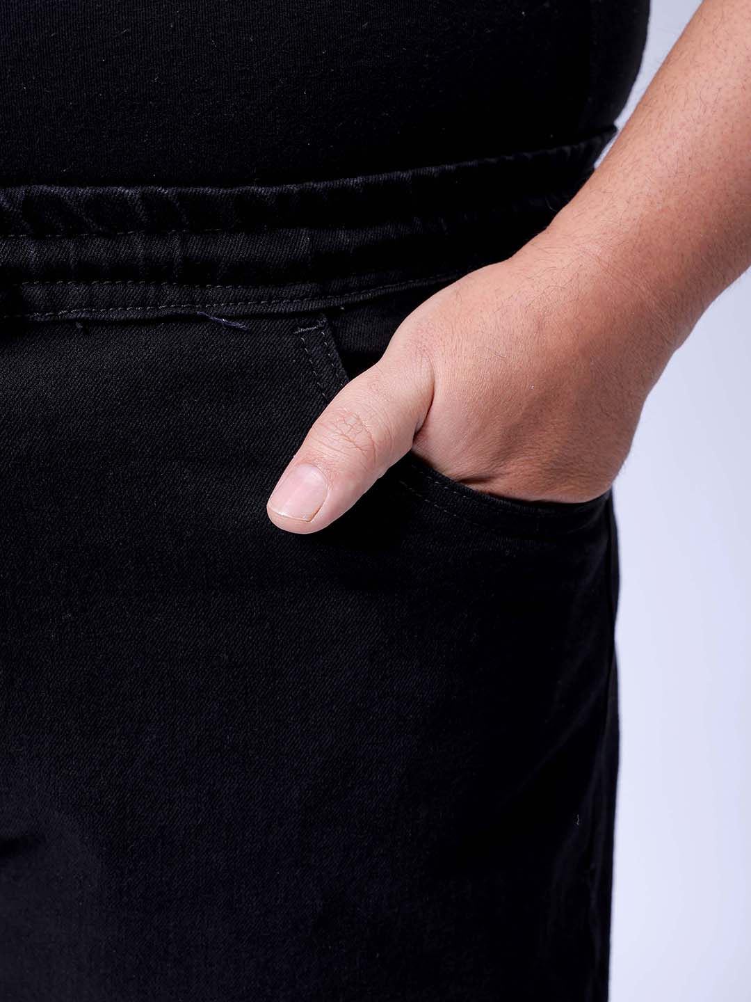 Men's Black Slim Fit Casual Jeans