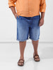 Men's Blue Regular Fit Casual Shorts