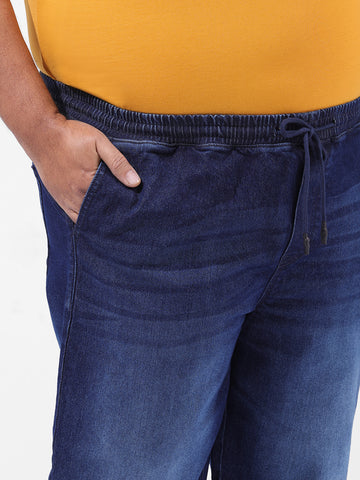 Men's Blue Regular Fit Casual Shorts