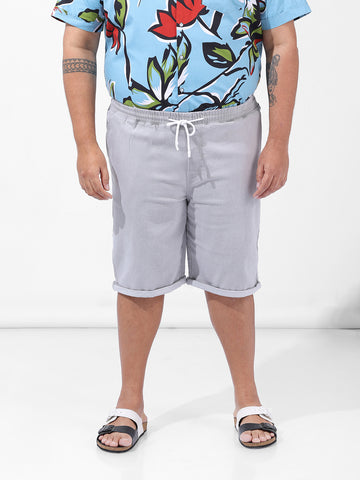 Men's Grey Regular Fit Casual Shorts