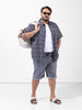 Men's Grey Regular Fit Casual Shorts