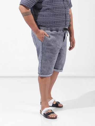 Men's Grey Regular Fit Casual Shorts