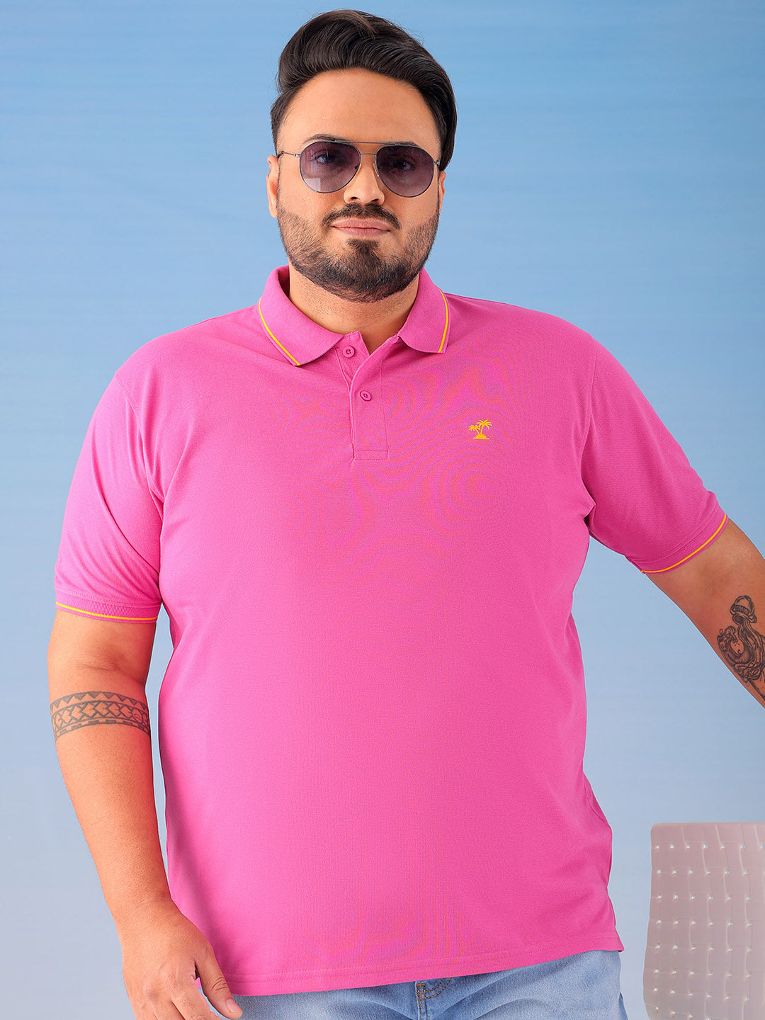 Shop Men's Solid Plus Size T-Shirt Online.