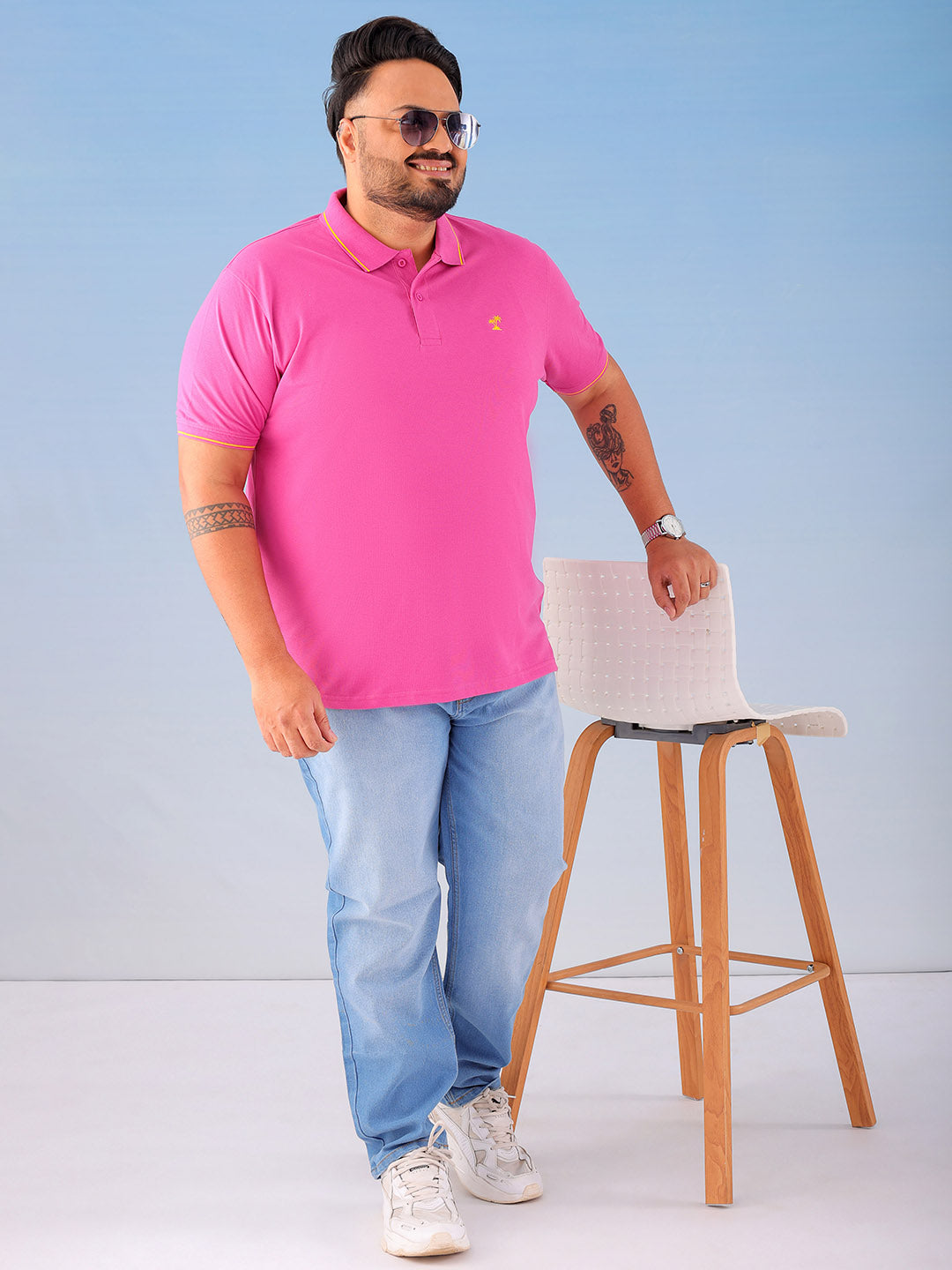 Shop Men's Solid Plus Size T-Shirt Online.