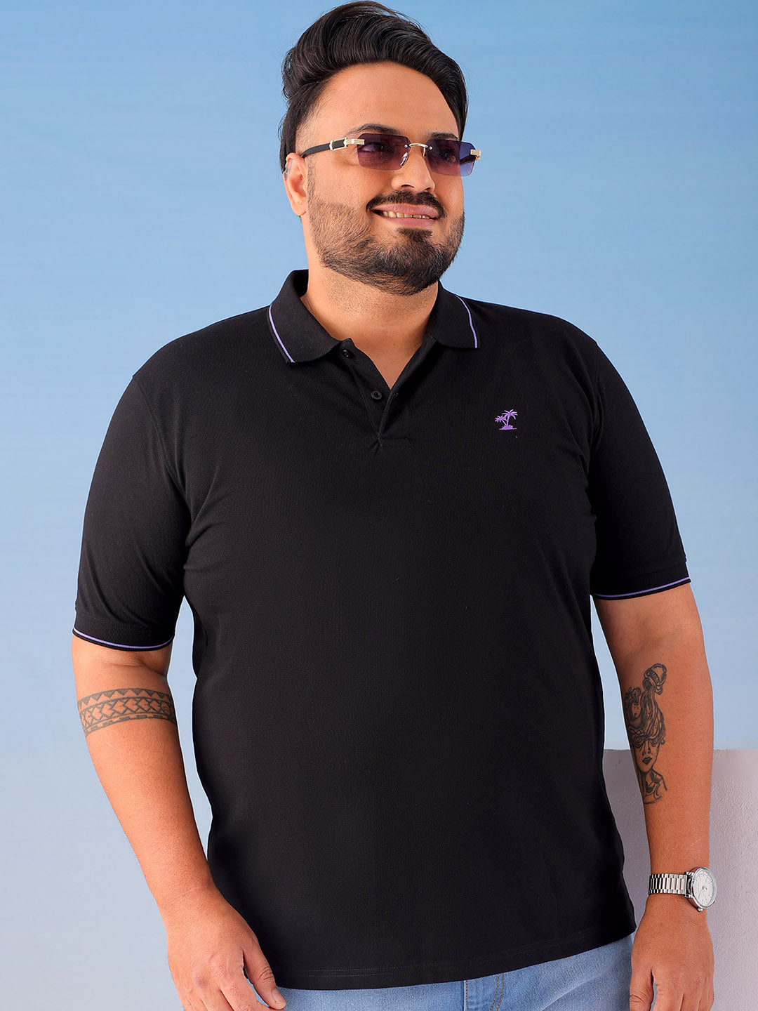 Shop Men's Solid Plus Size T-Shirt Online.