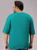 Men's Green Relaxed Fit Placement Print Plus Size T-shirt
