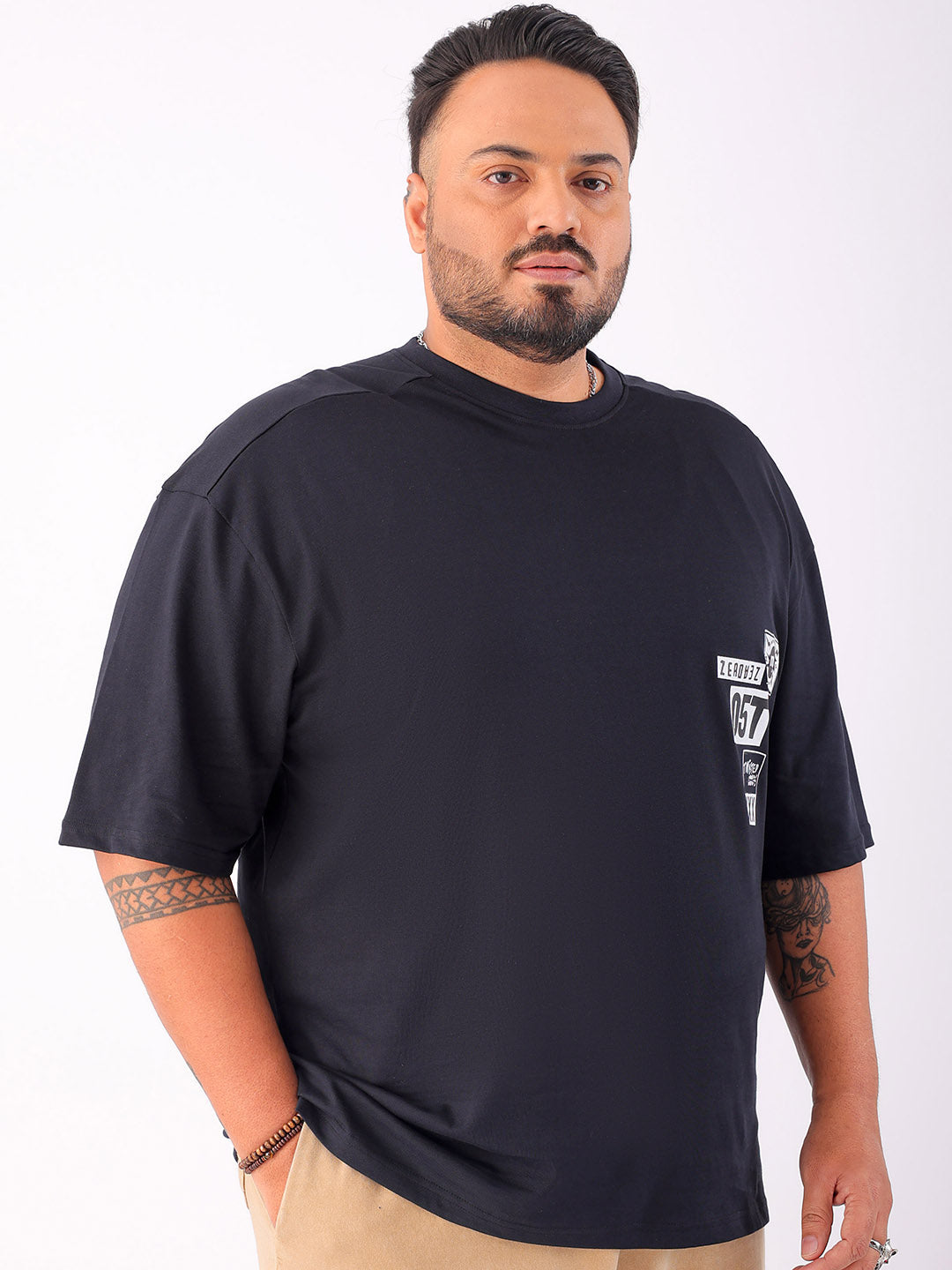 Shop Men's Back Printed Plus Size T-Shirt Online.