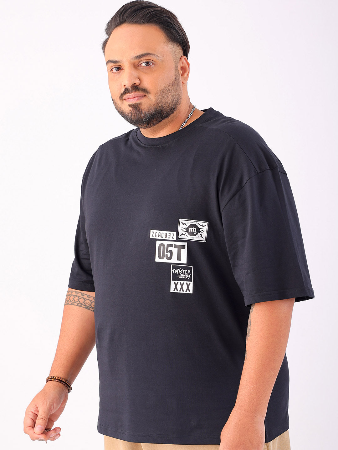 Shop Men's Back Printed Plus Size T-Shirt Online.