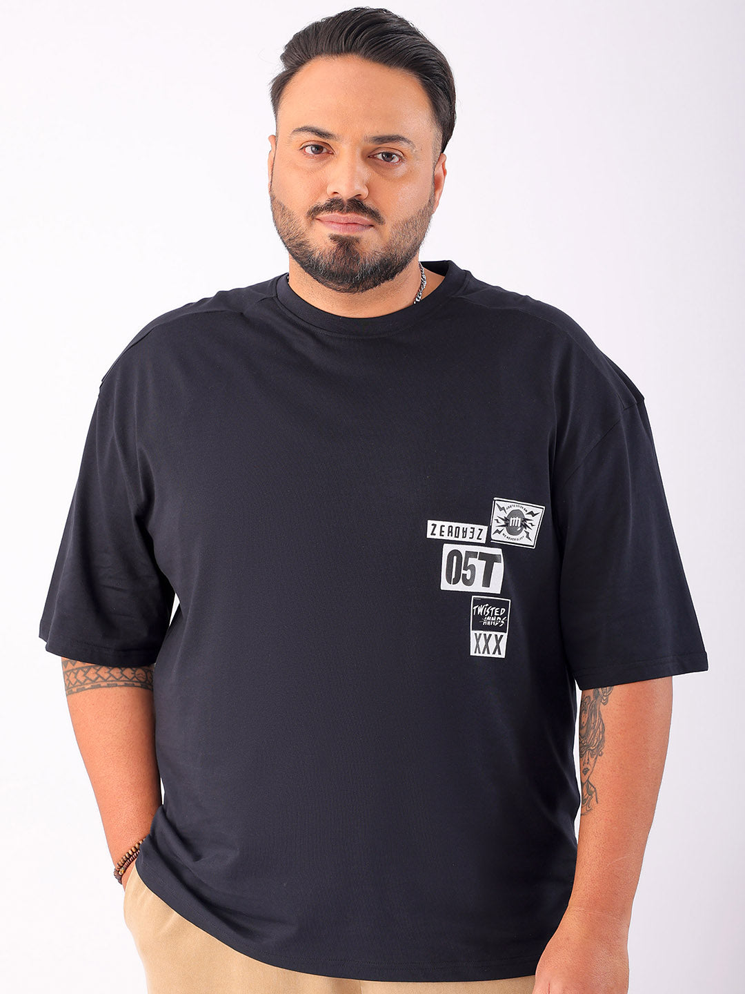 Shop Men's Back Printed Plus Size T-Shirt Online.