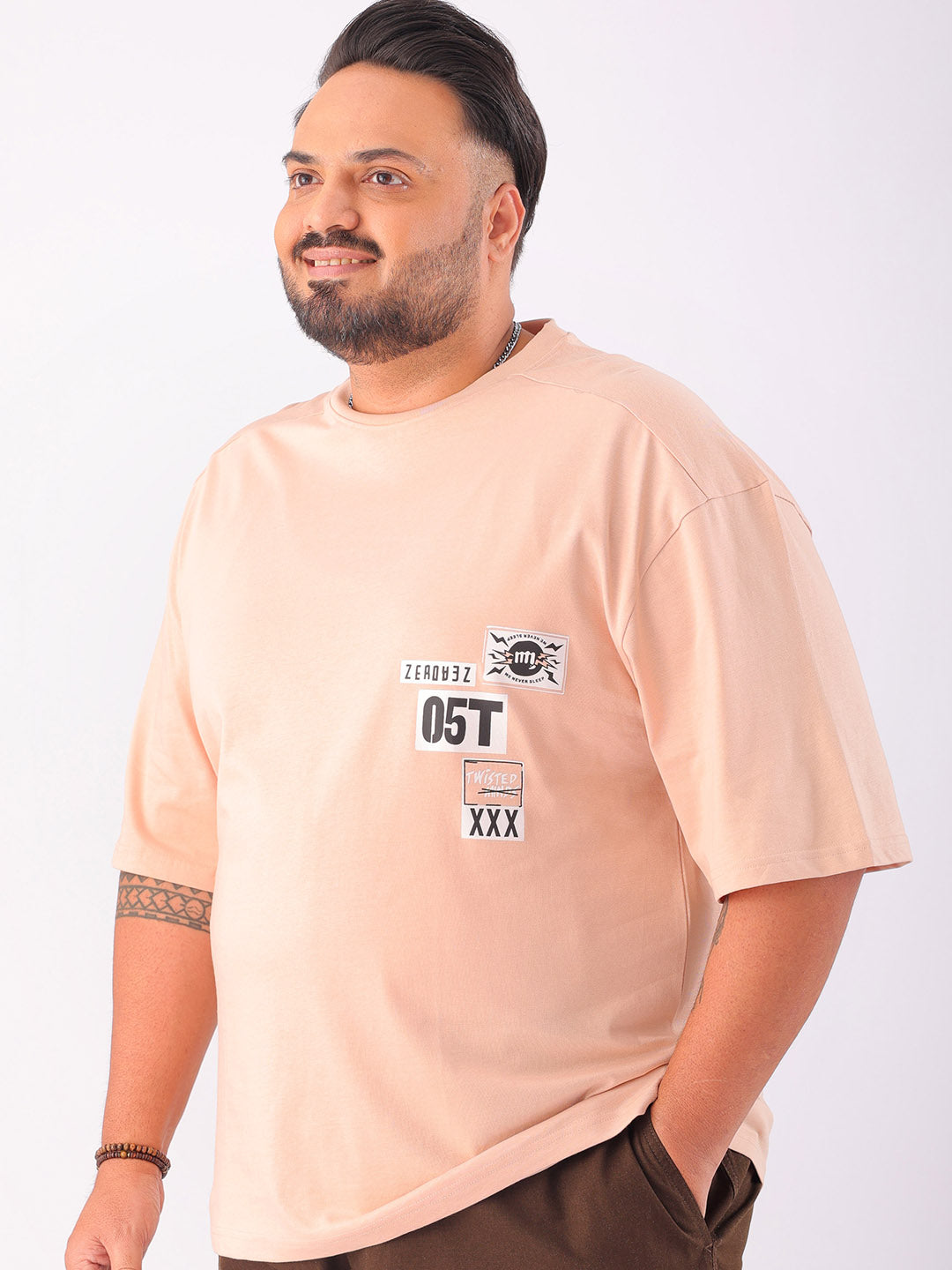 Shop Men's Back Printed Plus Size T-Shirt Online.