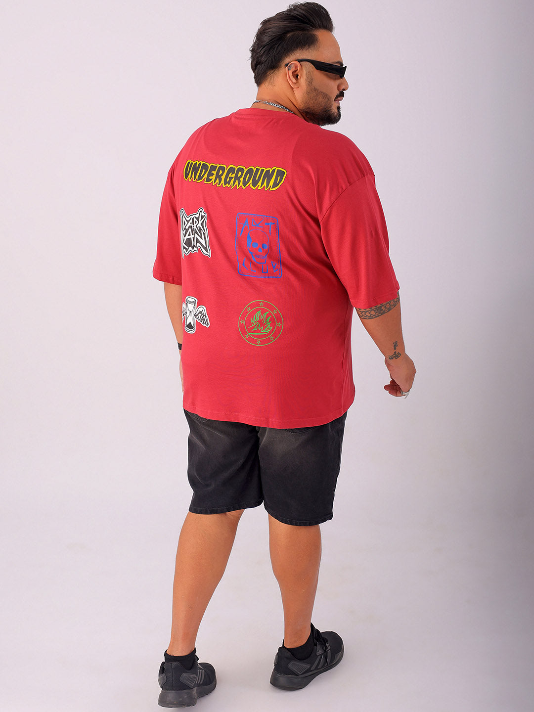 Shop Men's Back Printed Plus Size T-Shirt Online.