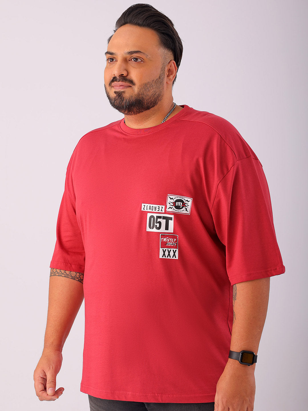 Shop Men's Back Printed Plus Size T-Shirt Online.