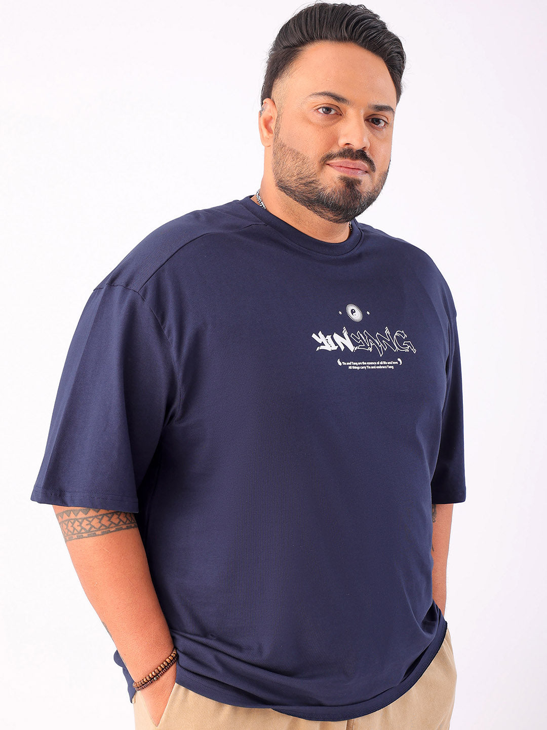 Shop Men's Back Printed Plus Size T-Shirt Online.