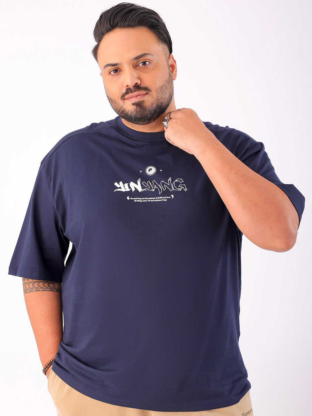 Shop Men's Back Printed Plus Size T-Shirt Online.