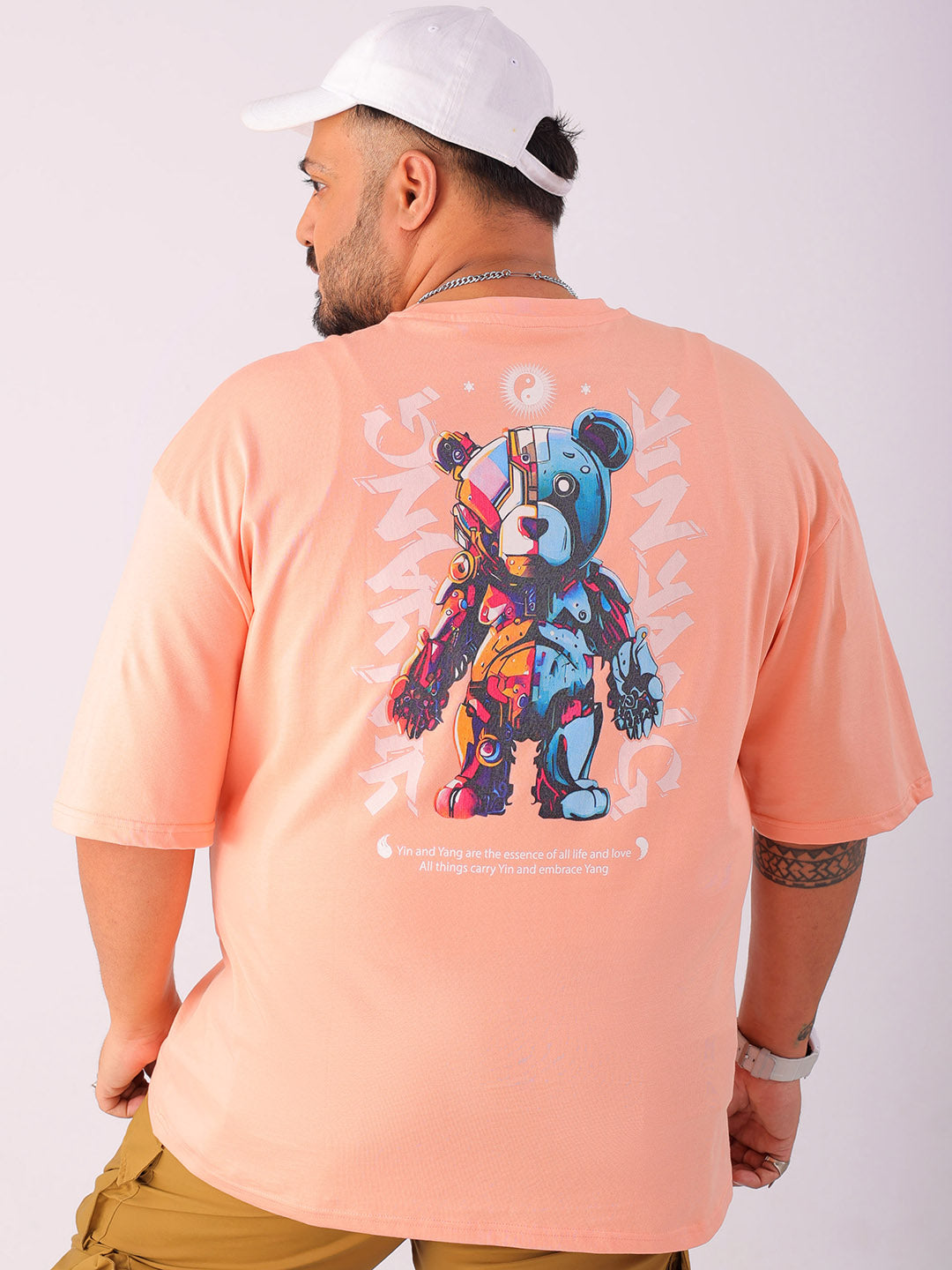 Shop Men's Back Printed Plus Size T-Shirt Online.