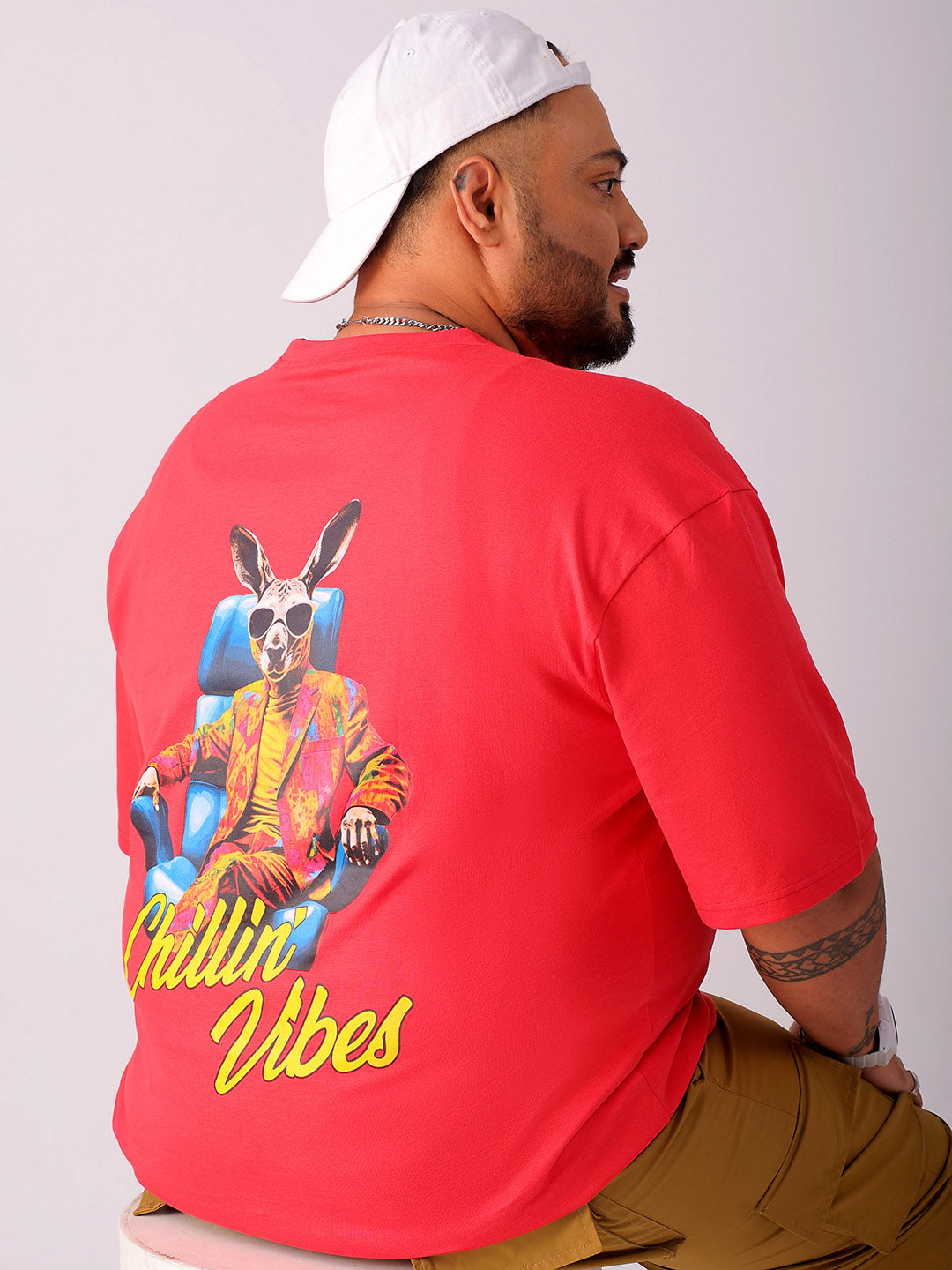 Shop Men's Back Printed Plus Size T-Shirt Online.