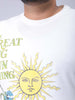 Men's White Relaxed Fit Placement Print Plus Size T-shirt