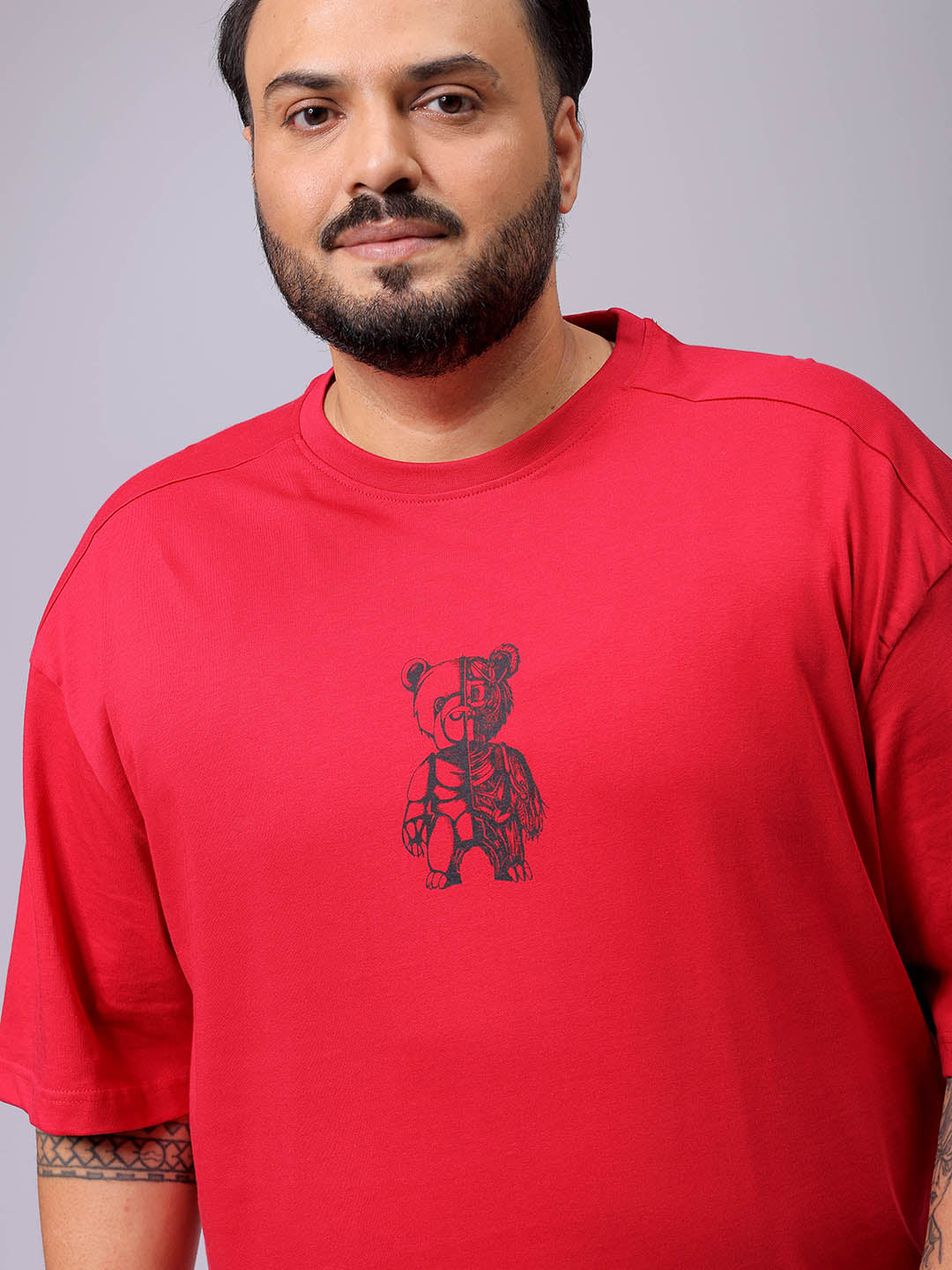Men's Plus Size Comfort Fit Back Print Crew Neck T-shirt