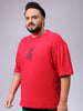 Men's Plus Size Comfort Fit Back Print Crew Neck T-shirt
